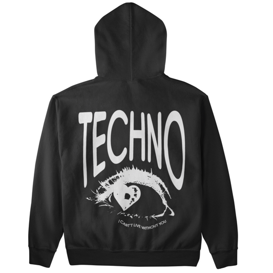 Techno Eye - Backpatch Oversized Hoodie Unisex